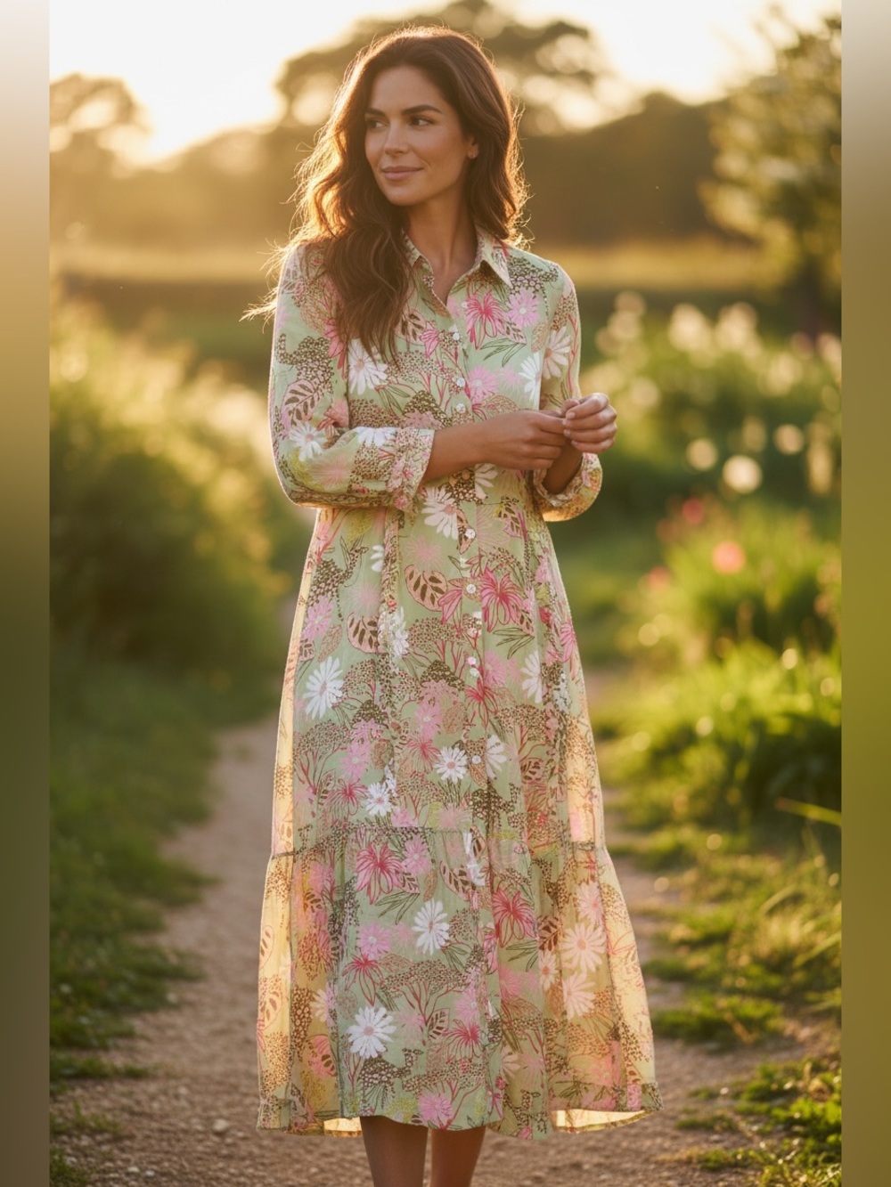 Taj by Sabrina Crippa button down dress